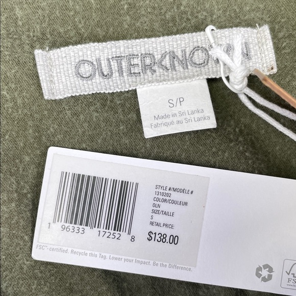 NEW Outerknown S Men's Blanket Shirt 100% Organic Cotton Green Womens M/L - Picture 4 of 10